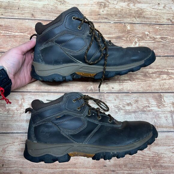 Timberland Mens Mt Maddsen Mid Waterproof Hiking Boots 7 40 Brown Leather A141B - Picture 2 of 14